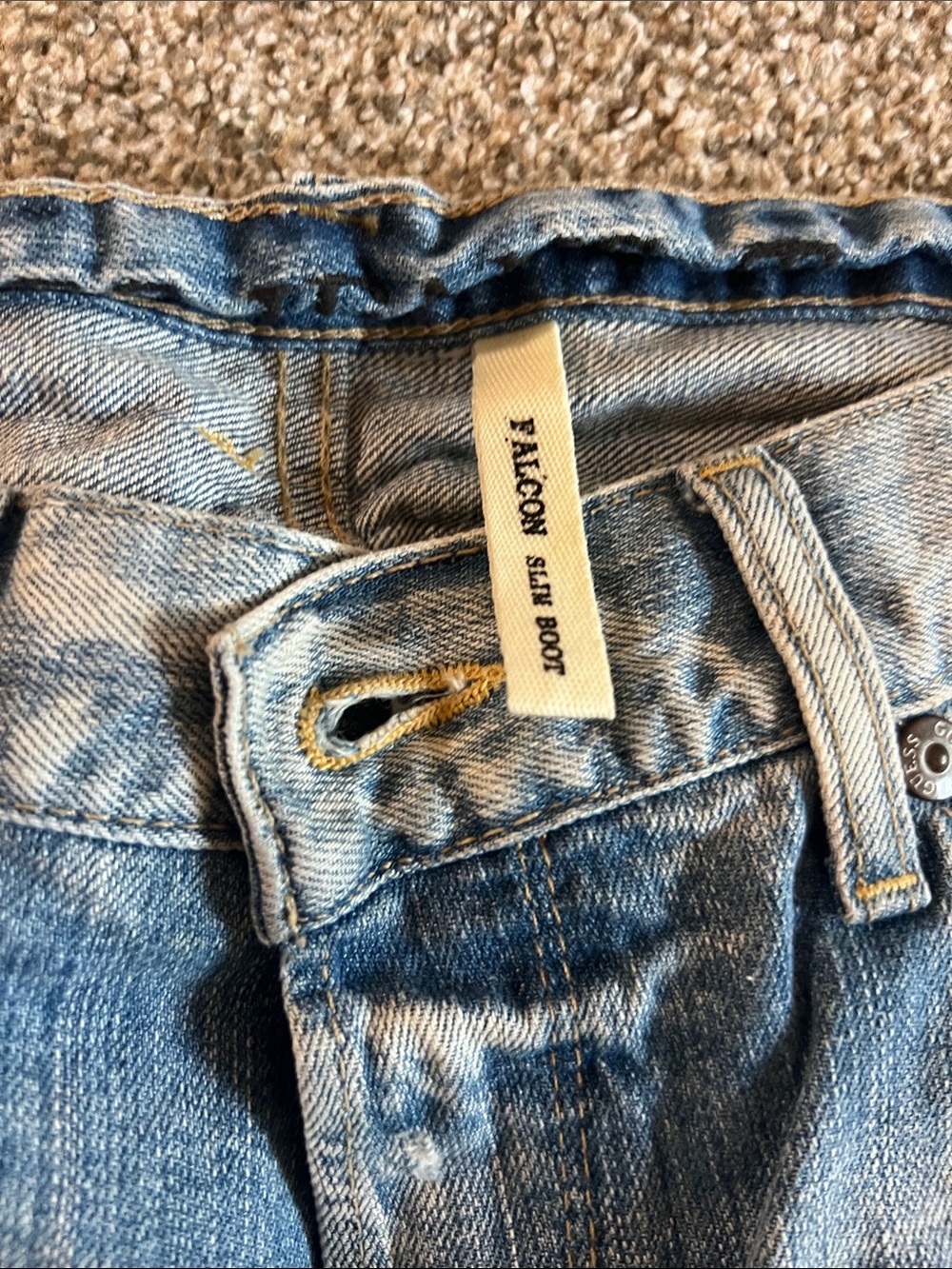 GUESS Falcon Slim Boot Men's Distressed 33/32 Jeans - Picture 6 of 8